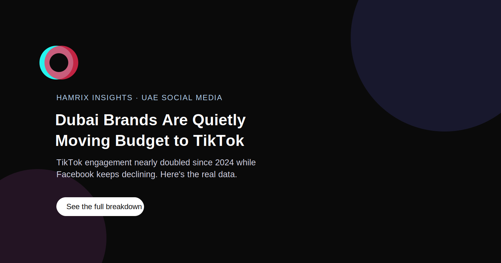 Dubai brands shifting ad budget from Instagram to TikTok in 2026